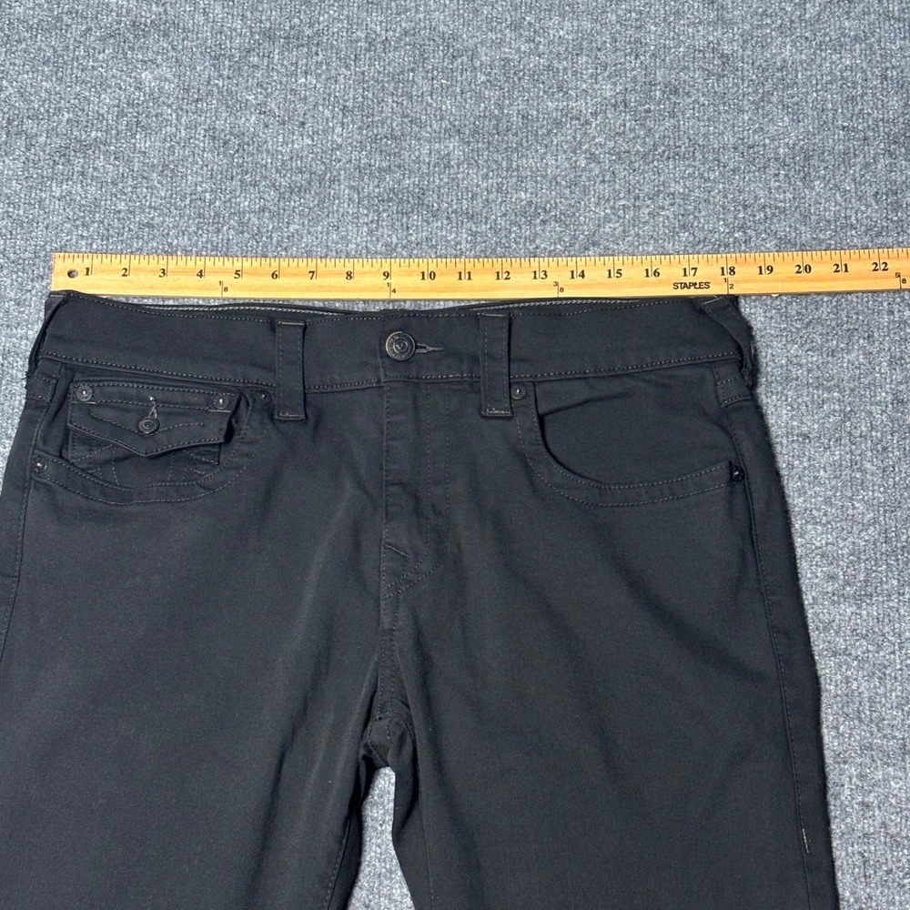True Religion Jeans Mens 34 Black Geno Relaxed Slim Fit Stretch Denim Pants - Picture 13 of 16